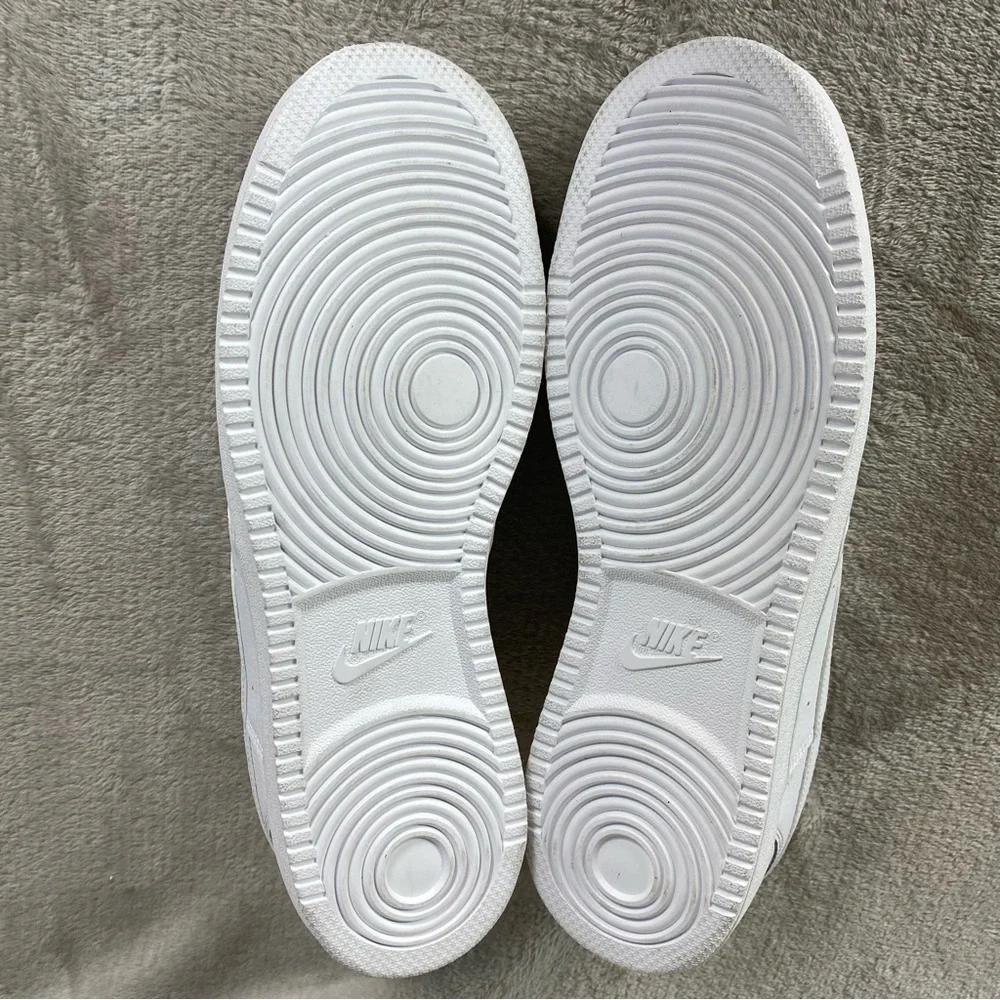 Nike Court Vision Next Nature Mens Sneakers Shoes 11 Triple White Leather NEW - Picture 9 of 10